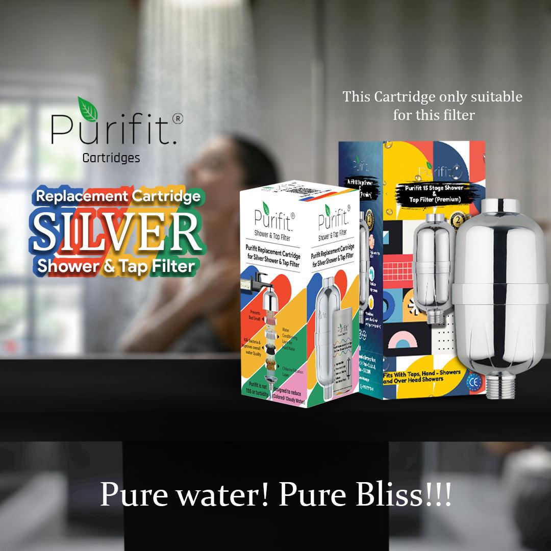 Silver Shower & Tap Filter Replacement Cartridge - Purifit