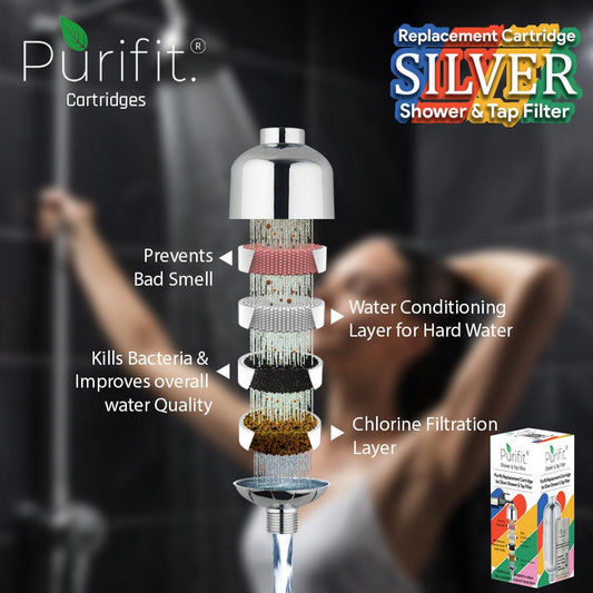 Silver Shower & Tap Filter Replacement Cartridge - Purifit