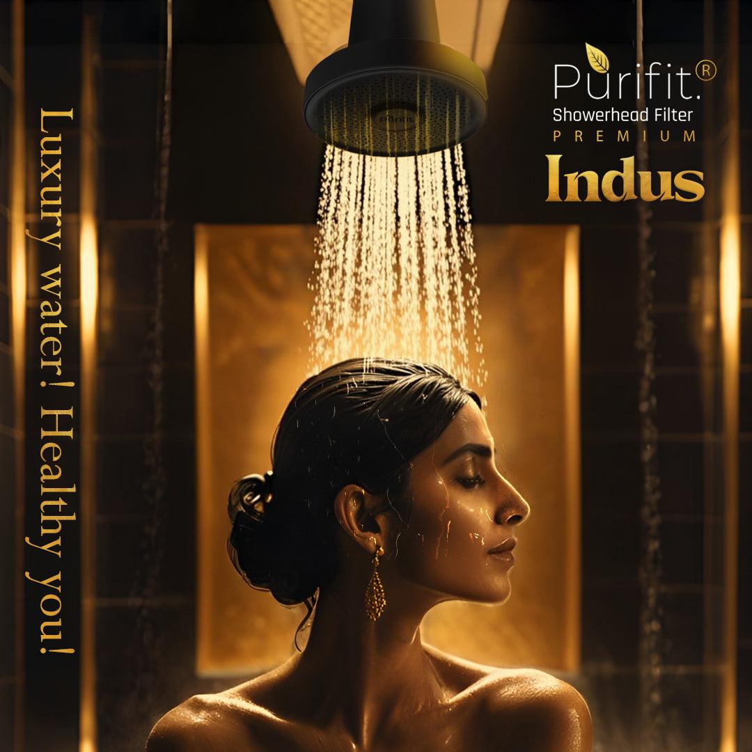 Indus Premium Shower Head Filter For Hard water and Chlorine - Purifit