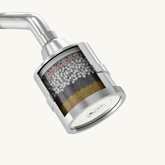 Classic Shower Head Filter for Hard Water & Chlorine Removal | 6 month Cartridge Life - Purifit
