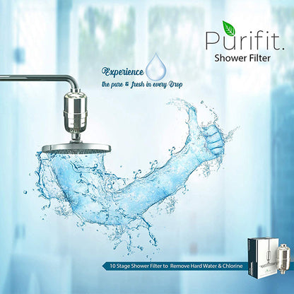 Purifit Shower&Tap Filters For Hard Water|Removes Chlorine|Reduces Hair Fall| Two Cartridges