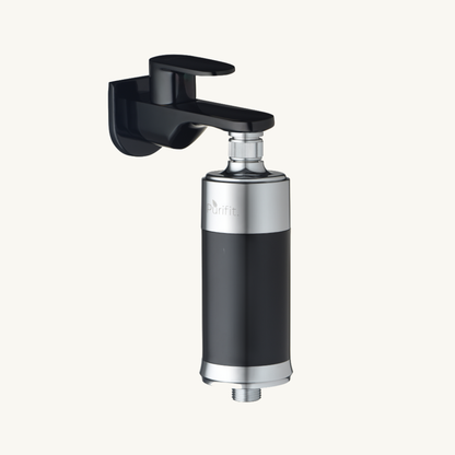 Shower And Tap Filter For Hard Water - Black Finish | 8 Month Cartridge Life