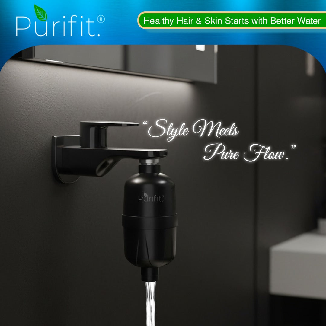 Purifit Ultra-Hard Shower & Tap Filter | Reduces Hair Fall & Dirt