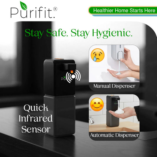 Purifit Touchless Automatic Soap Dispenser – Matte Black