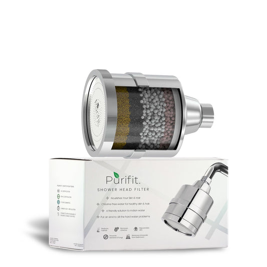 Classic Shower Head Filter for Hard Water & Chlorine Removal | 6 month Cartridge Life