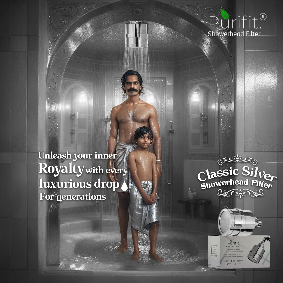 Classic Shower Head Filter for Hard Water & Chlorine Removal | 6 month Cartridge Life