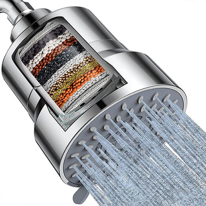 Purifit Mutli Spray Shower Head Filter for Hardwater | Chlorine Removal | Hair Falll | Lime Scale | 3 Mode Spray | Silver Finish