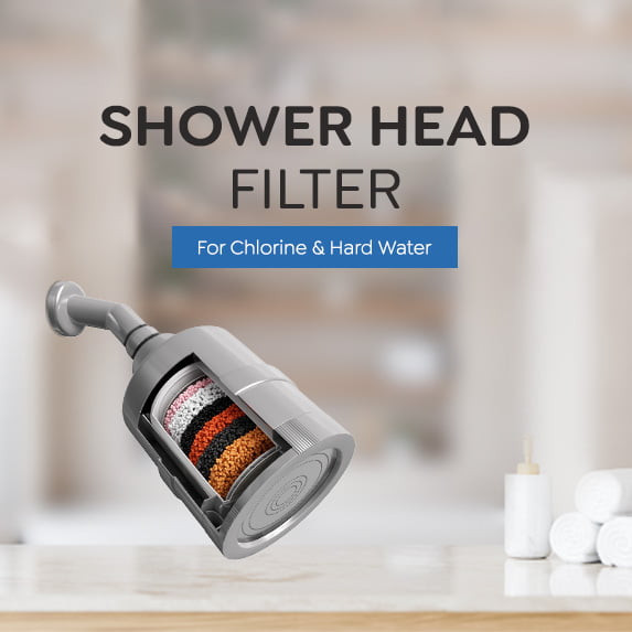 Buy Purifit 15 Stage Shower Filter for Hard Water, Removes Chlorine, Reduces Hair fall, Free Tap Connector